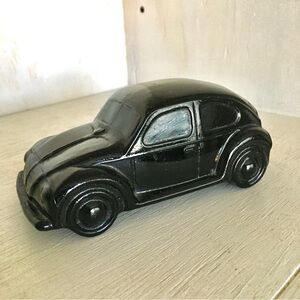 LP Vintage Avon VW Volkswagen Beetle After Shave Decanter Black Glass No Lid